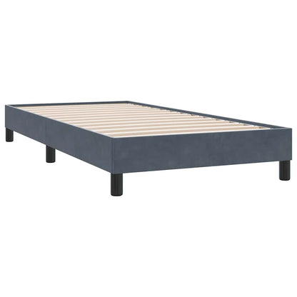 Bedframe zonder matras 100x220 cm fluweel donkergrijs