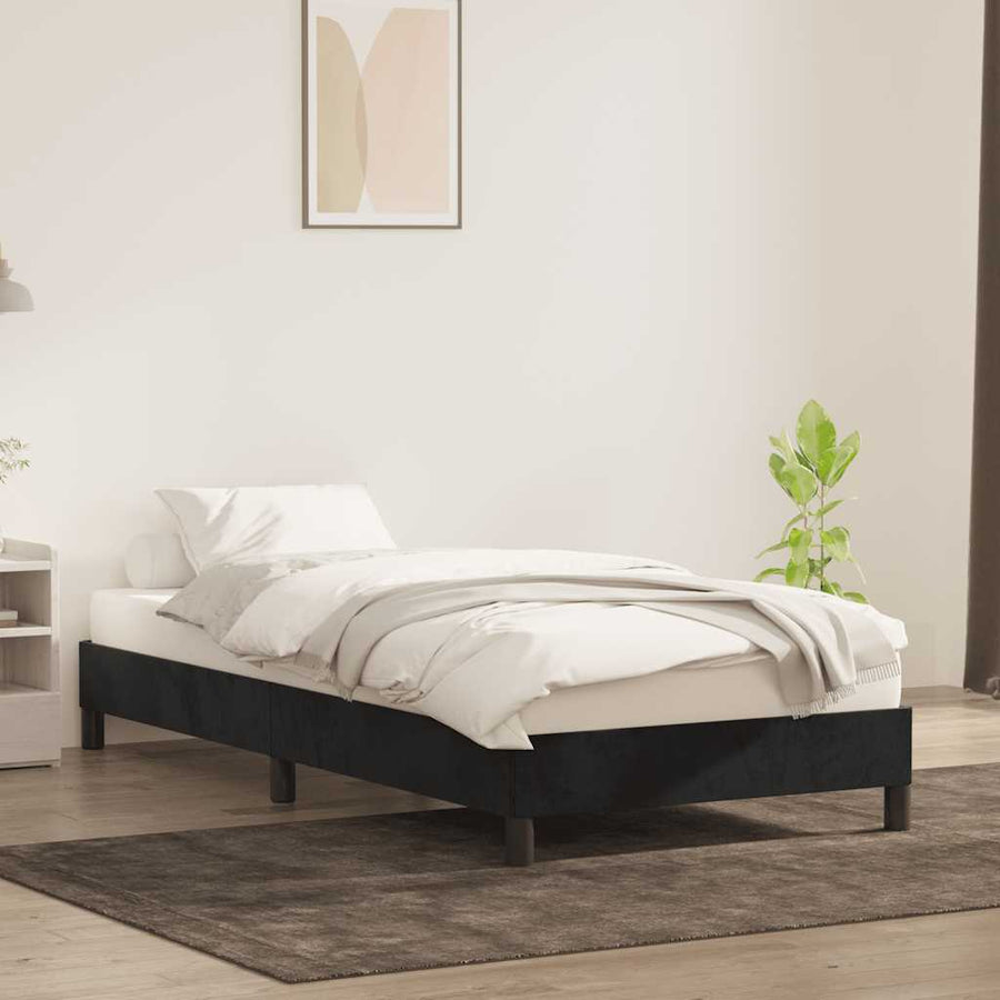 Bedframe zonder matras 100x220 cm fluweel zwart