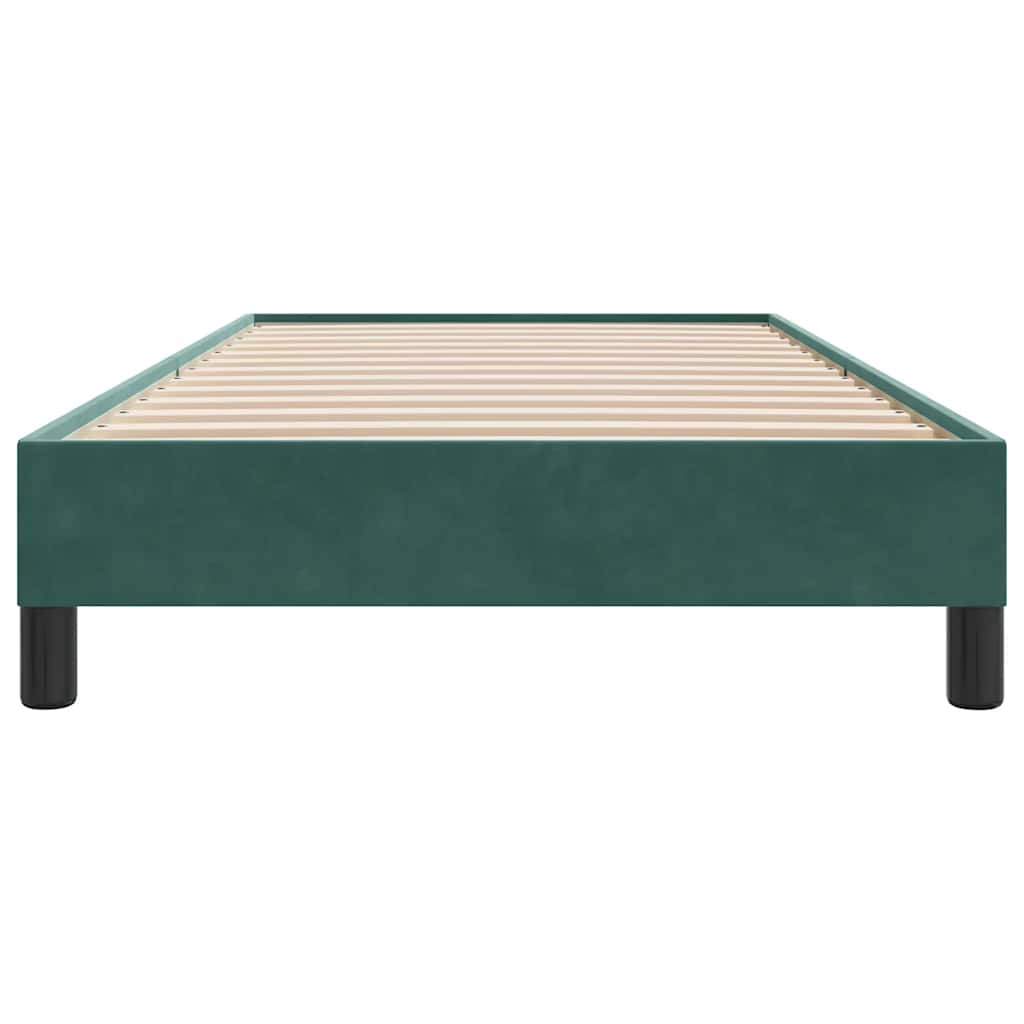 Bedframe zonder matras 100x220 cm fluweel donkergroen