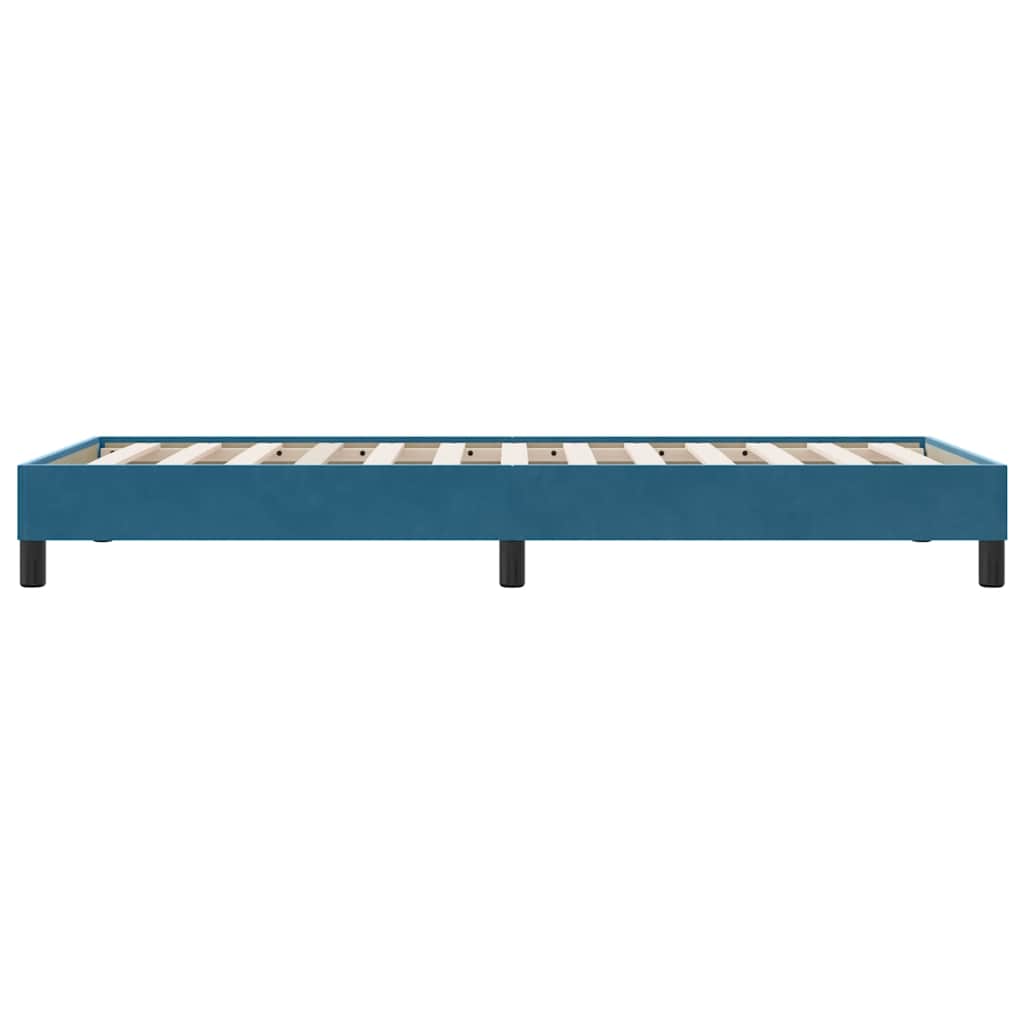 Bedframe zonder matras 100x220 cm fluweel donkerblauw