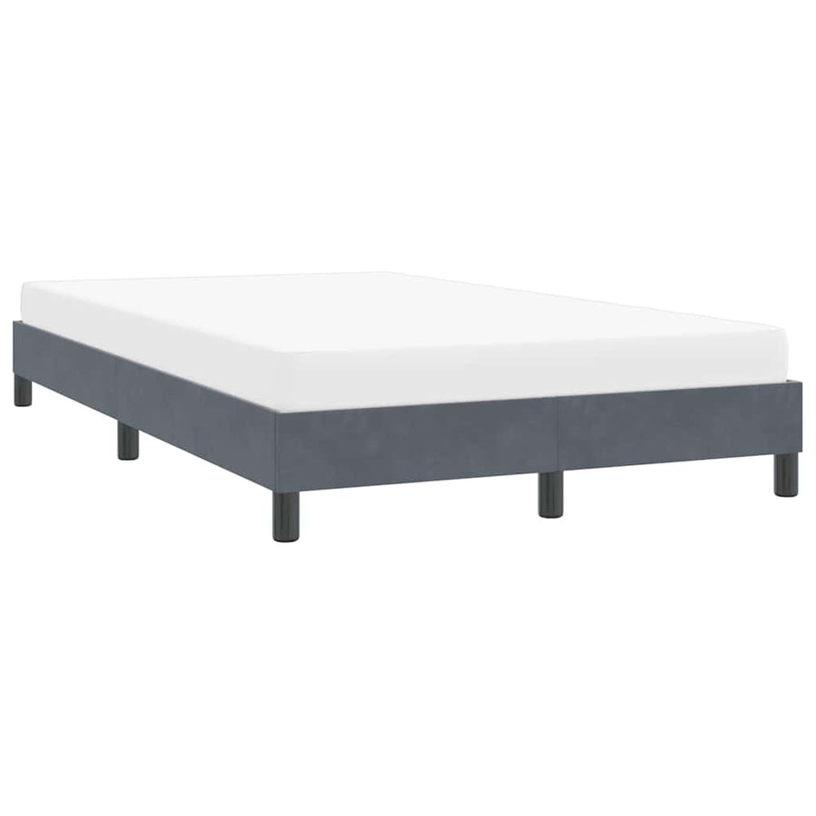 Bedframe zonder matras 120x220 cm fluweel donkergrijs