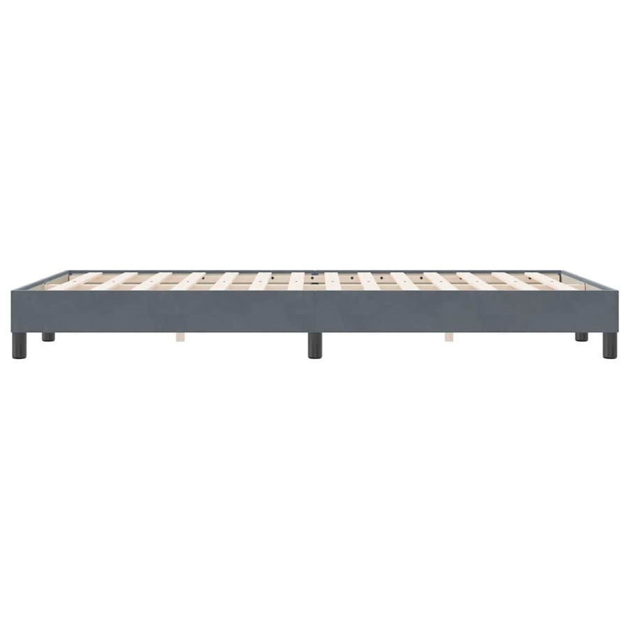 Bedframe zonder matras 120x220 cm fluweel donkergrijs