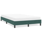 Bed frame without mattress 120x220 cm velvet dark green