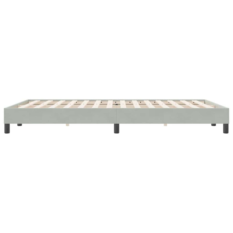 Bedframe zonder matras 140x220 cm fluweel lichtgrijs