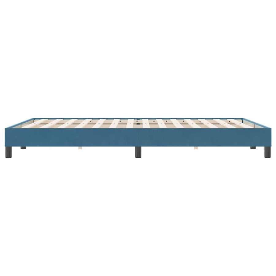 Bedframe zonder matras 140x220 cm fluweel donkerblauw