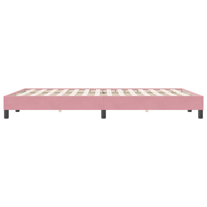 Bedframe zonder matras 140x220 cm fluweel roze