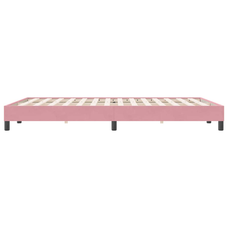 Bedframe zonder matras 140x220 cm fluweel roze