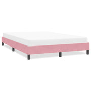 Bedframe 140x220 cm fluweel roze