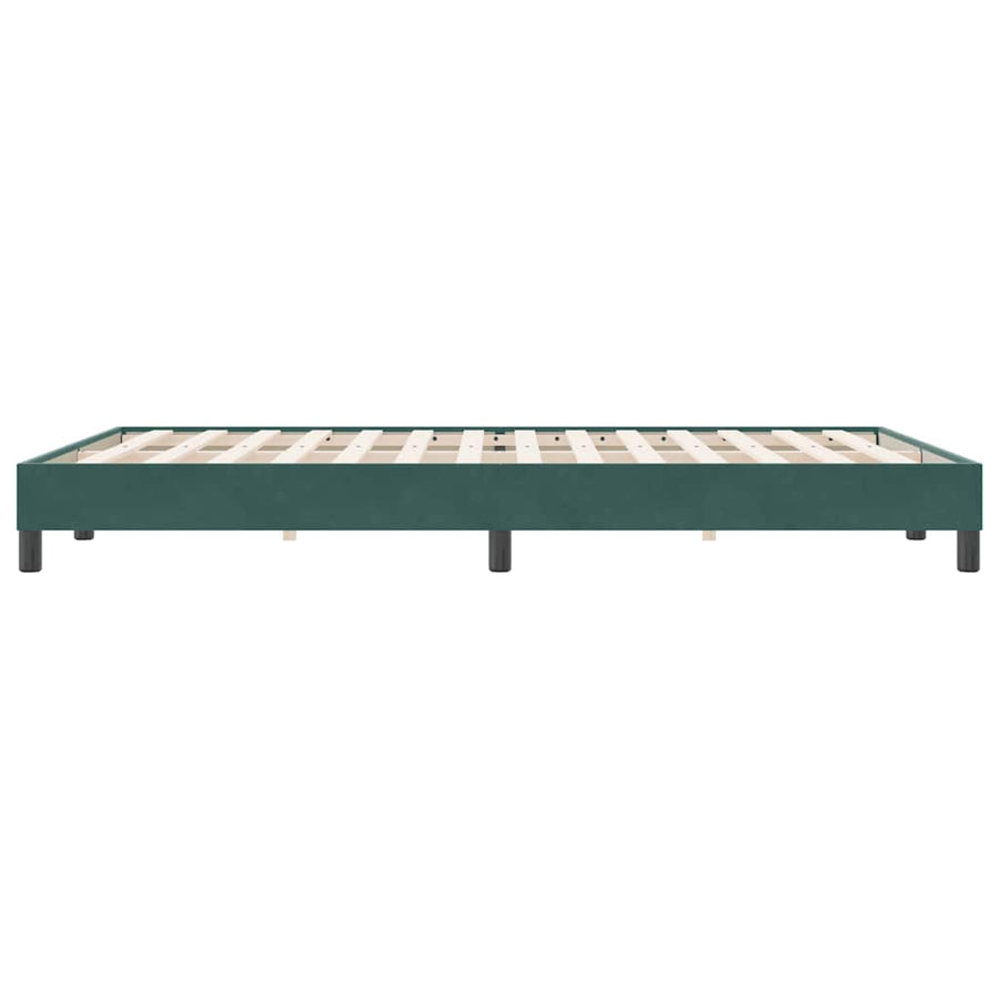 Bedframe zonder matras 160x220 cm fluweel donkergroen
