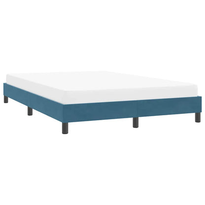 Bedframe zonder matras 160x220 cm fluweel donkerblauw