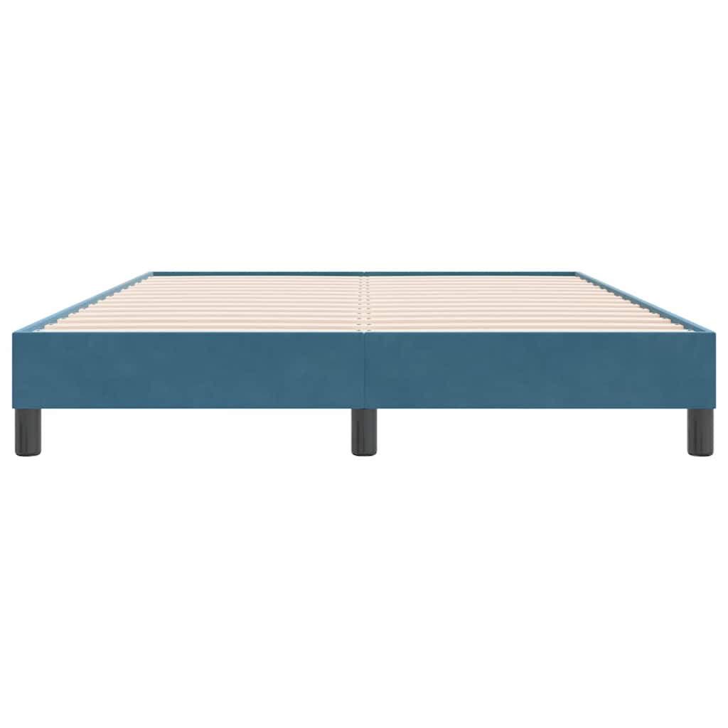 Bedframe zonder matras 160x220 cm fluweel donkerblauw