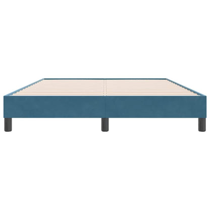 Bedframe zonder matras 160x220 cm fluweel donkerblauw