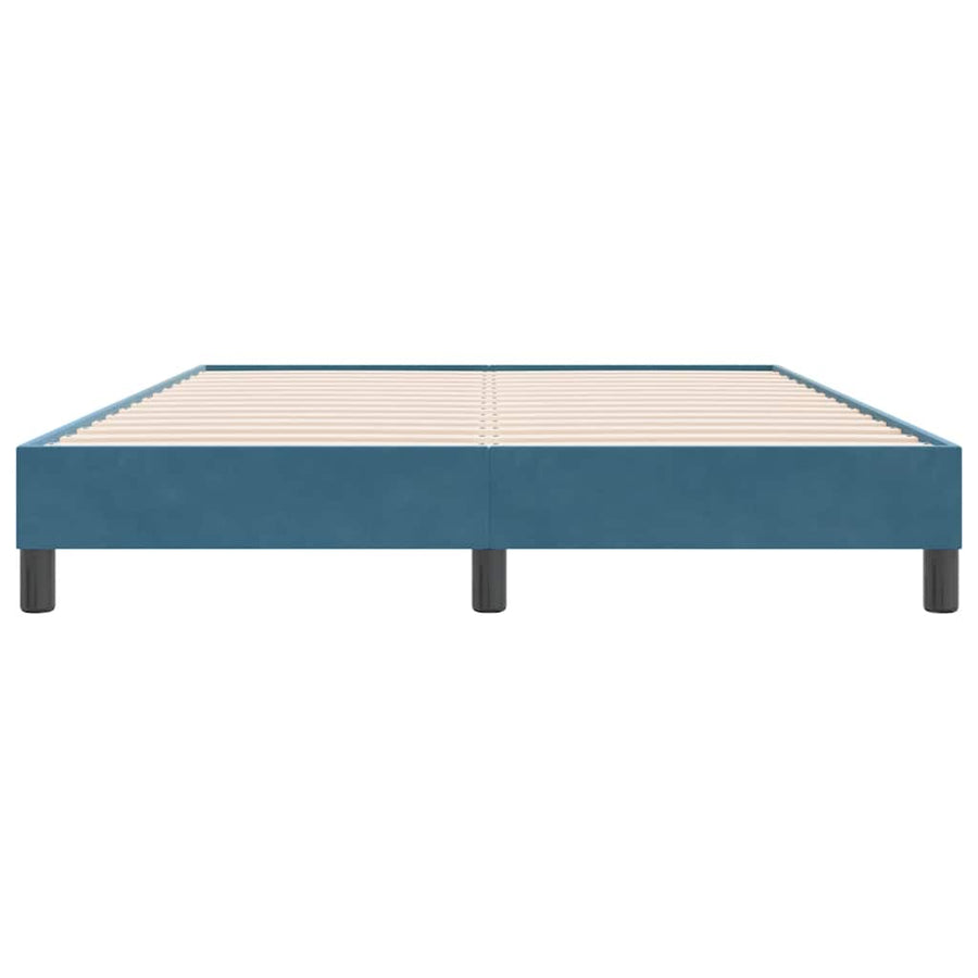 Bedframe zonder matras 160x220 cm fluweel donkerblauw