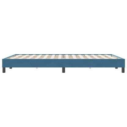 Bedframe zonder matras 160x220 cm fluweel donkerblauw