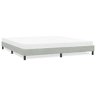 Velvet light grey bed frame without mattress 180x220 cm