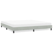 Velvet light grey bed frame without mattress 180x220 cm