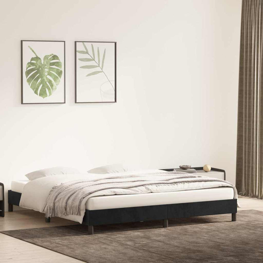 Bedframe zonder matras 180x220 cm fluweel zwart