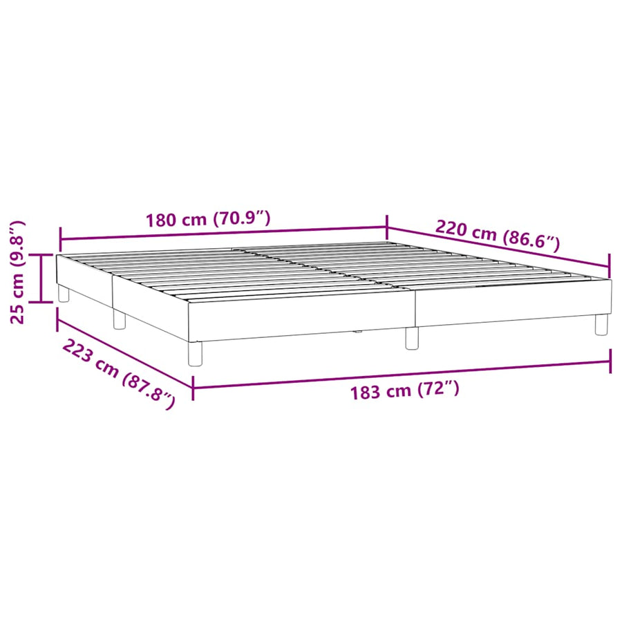 Bedframe zonder matras 180x220 cm fluweel roze