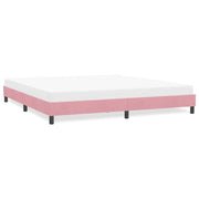 Bed frame without mattress 180x220 cm velvet pink