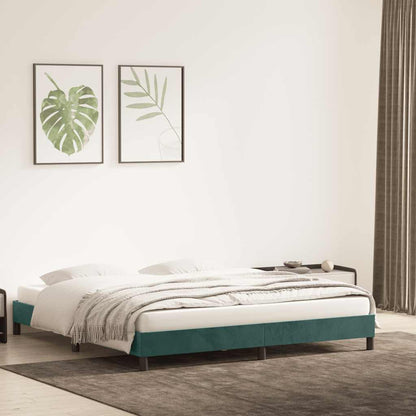 Bedframe zonder matras 200x220 cm fluweel donkergroen