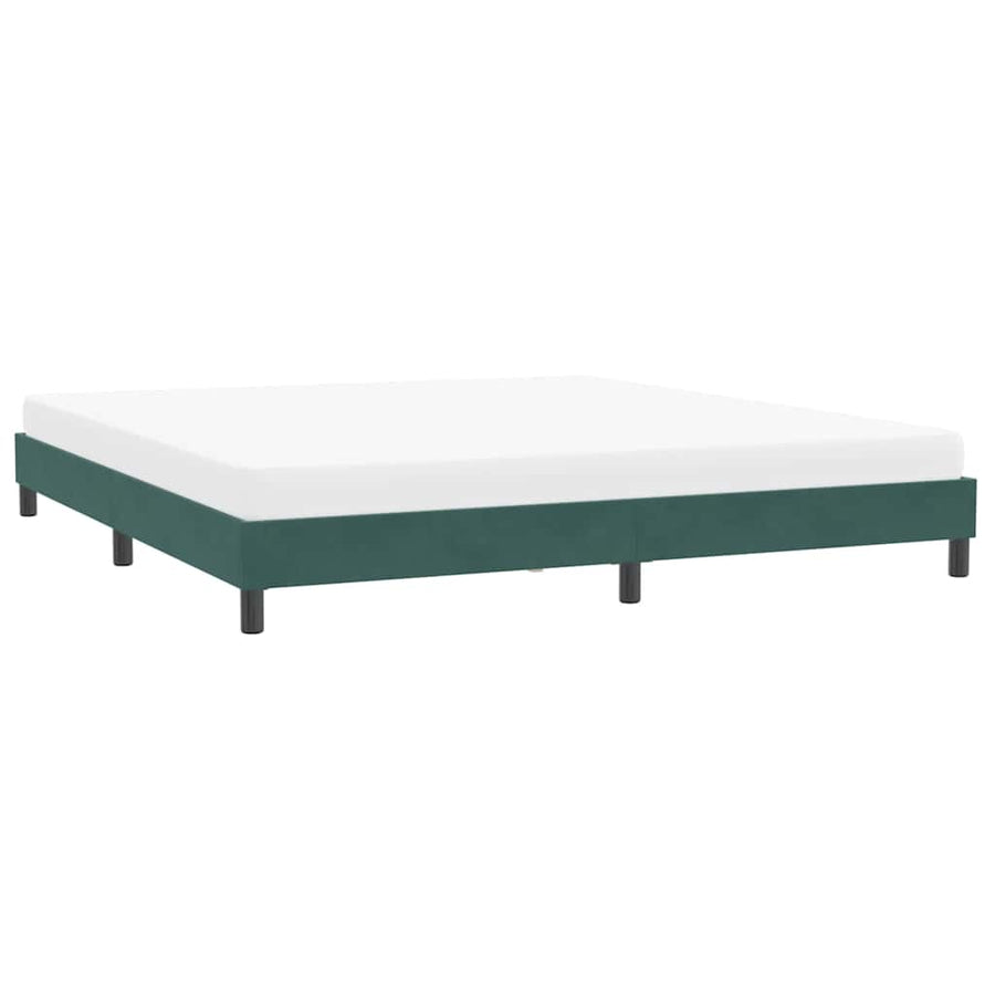 Bedframe zonder matras 200x220 cm fluweel donkergroen