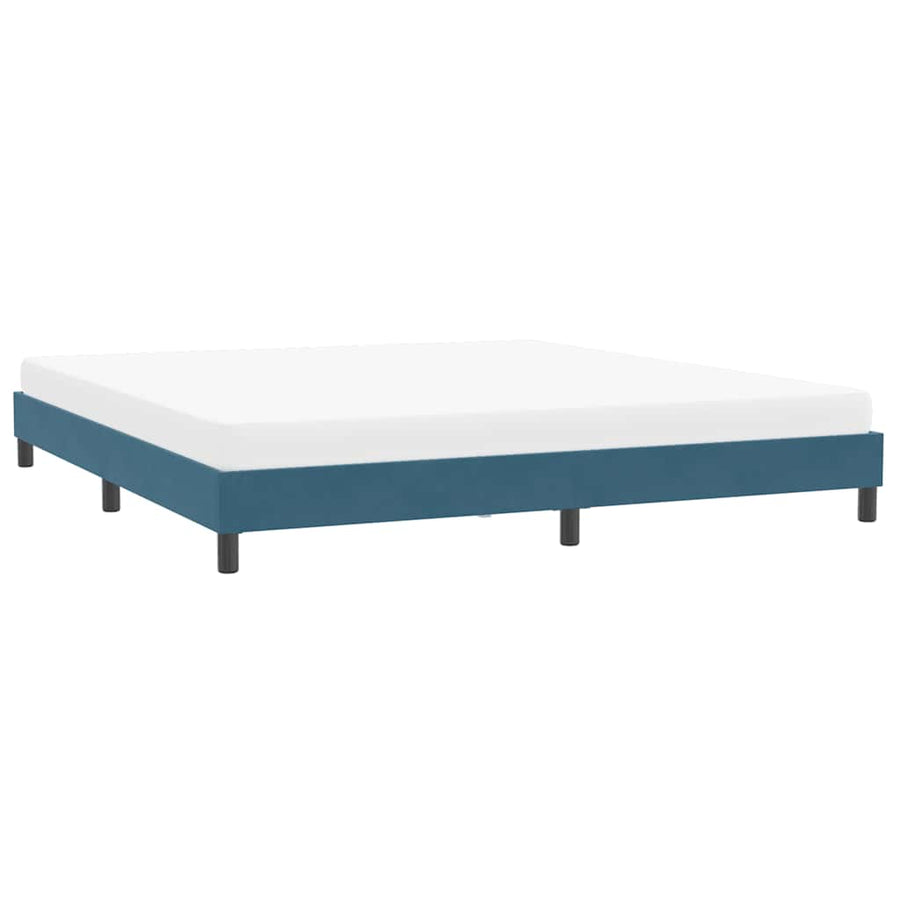Bedframe zonder matras 200x220 cm fluweel donkerblauw