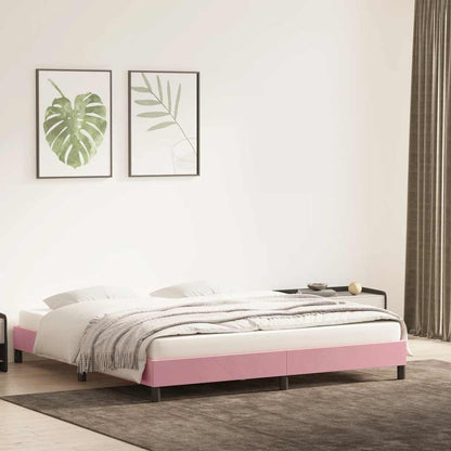 Bedframe zonder matras 200x220 cm fluweel roze