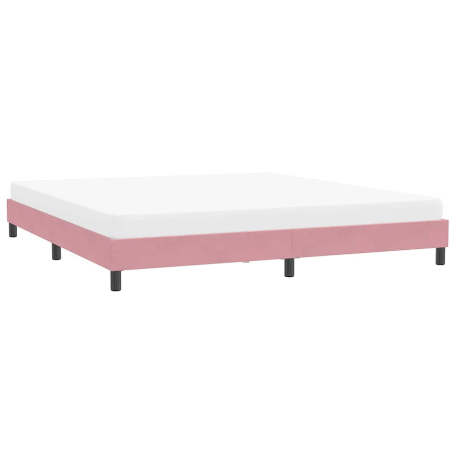 Bedframe zonder matras 200x220 cm fluweel roze