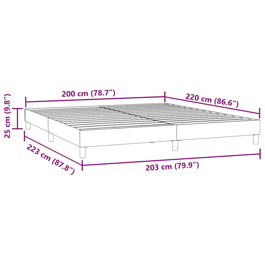 Bedframe zonder matras 200x220 cm fluweel roze