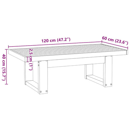 Salontafel NOAIN U-vormige poten 120x60x40 cm massief hout