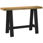 Wandtafel 120x30x75 cm massief hout A-poot