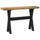 Wandtafel 120x30x75 cm massief grenenhout naturel zwart