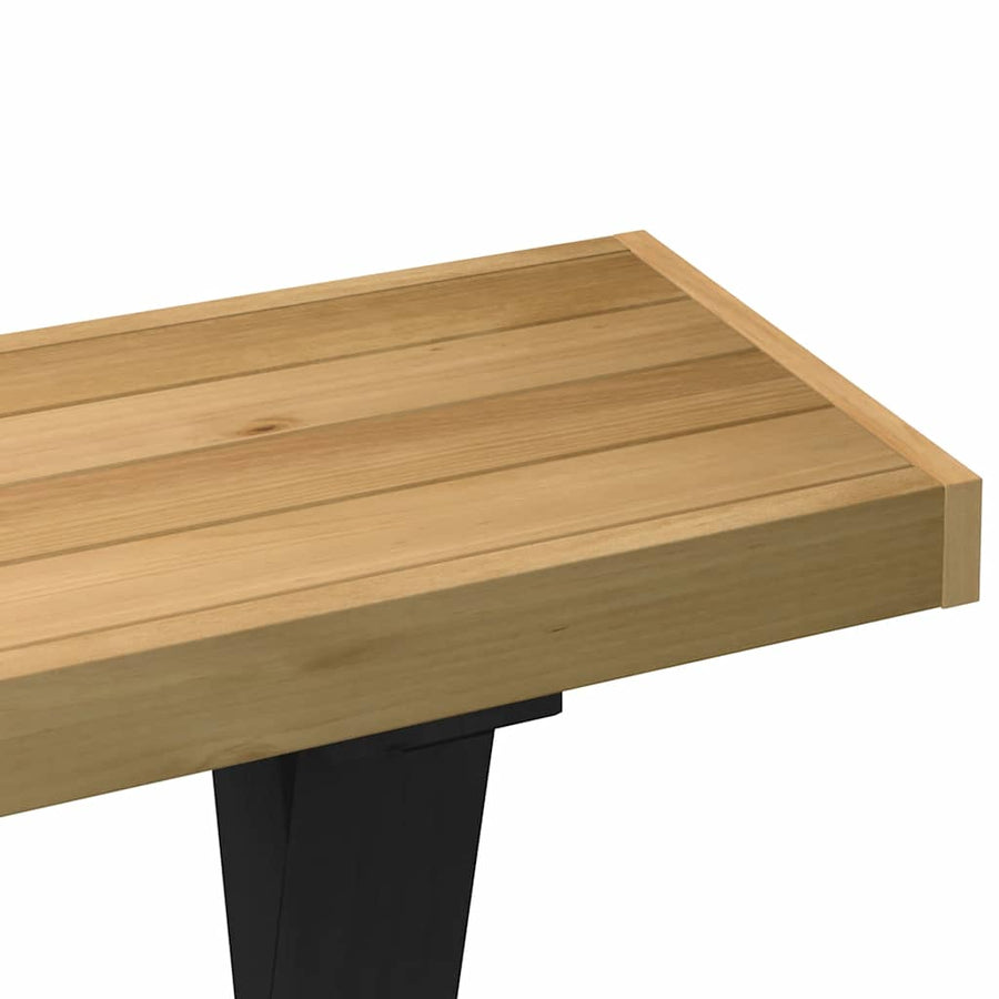 Wandtafel NOAIN X-vormige poten 120x30x75 cm massief hout