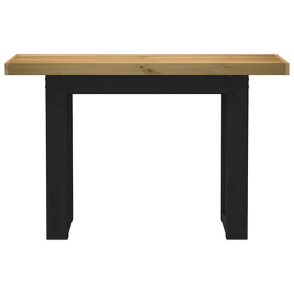 Wandtafel NOAIN U-vormige poten 120x30x75 cm massief hout