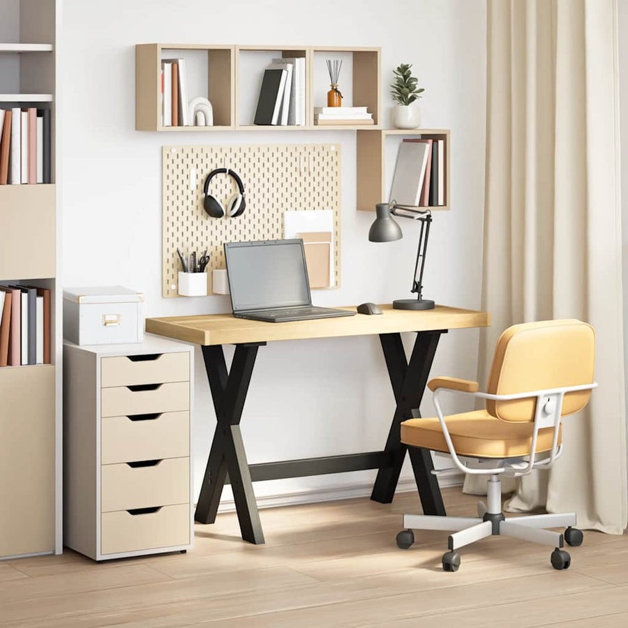 Bureau NOAIN X-vormige poten 120x50x75 cm massief hout