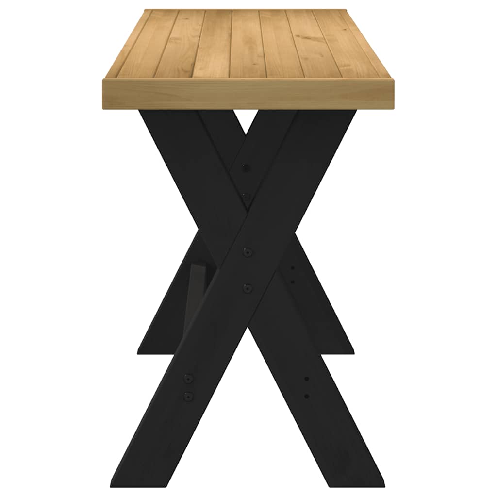 Bureau NOAIN X-vormige poten 120x50x75 cm massief hout