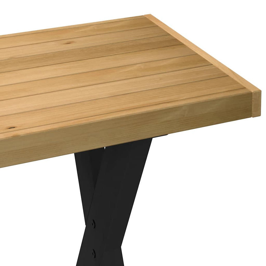 Bureau NOAIN X-vormige poten 120x50x75 cm massief hout