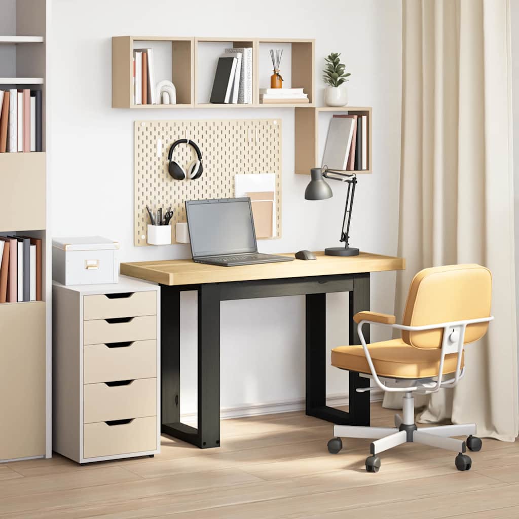 Bureau NOAIN U-vormige poten 120x50x75 cm massief hout