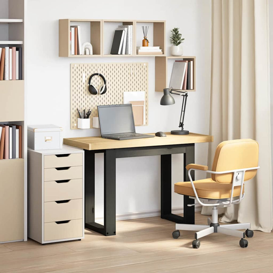 Bureau NOAIN U-vormige poten 120x50x75 cm massief hout