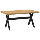 Dining table NOAIN X-shaped legs 160x90x75 cm solid wood