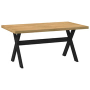 Eettafel 160x90x75 cm massief grenenhout X-poten