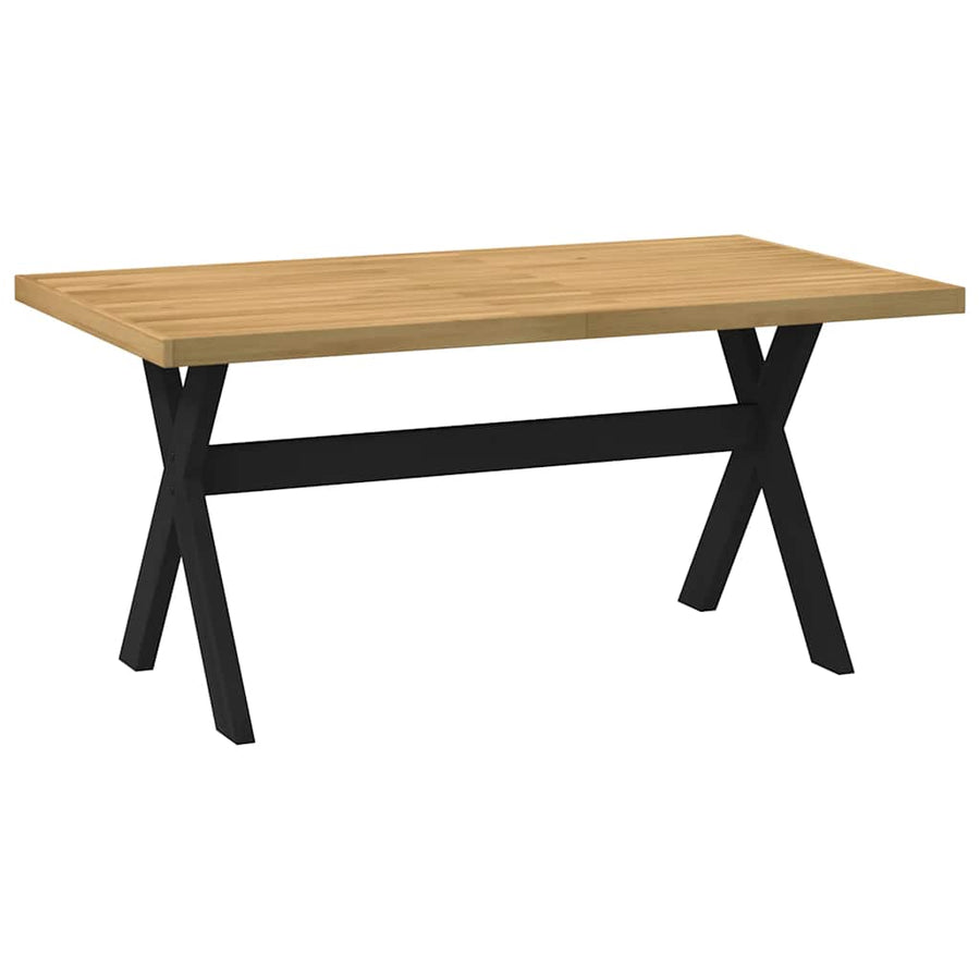 Eettafel NOAIN X-vormige poten 160x90x75 cm massief hout