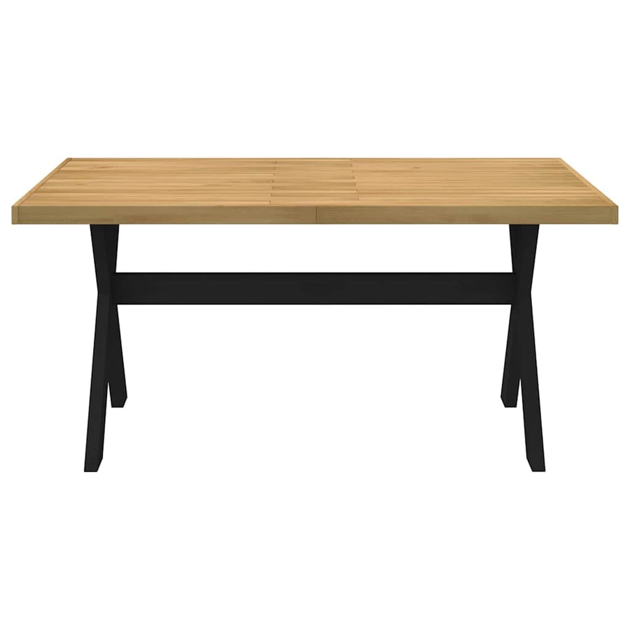 Eettafel NOAIN X-vormige poten 160x90x75 cm massief hout