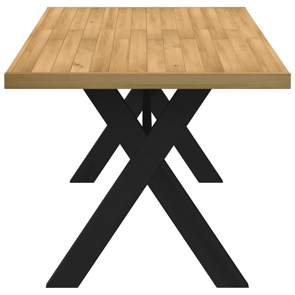 Eettafel NOAIN X-vormige poten 160x90x75 cm massief hout