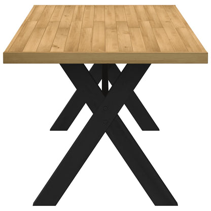 Eettafel NOAIN X-vormige poten 160x90x75 cm massief hout