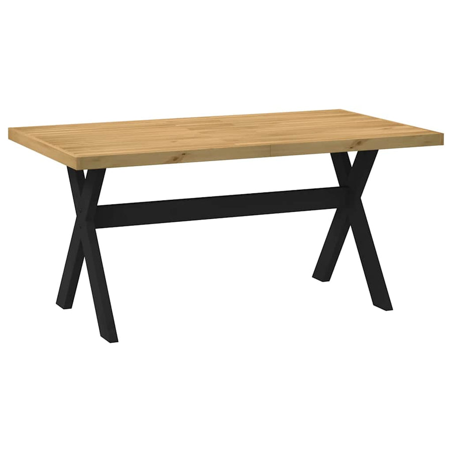 Eettafel NOAIN X-vormige poten 160x90x75 cm massief hout