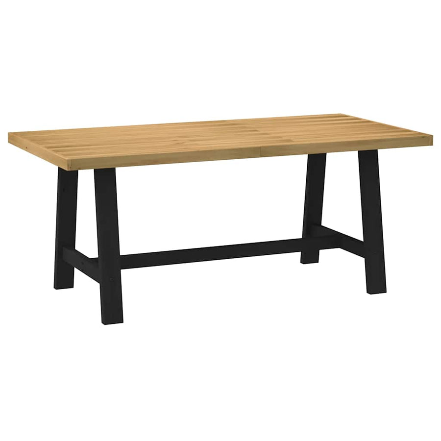 Eettafel NOAIN A-vormige poten 180x90x75 cm massief hout