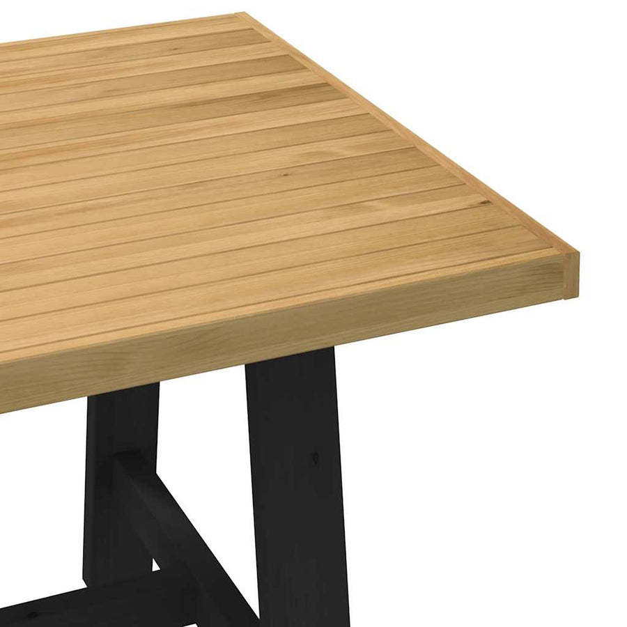 Eettafel NOAIN A-vormige poten 180x90x75 cm massief hout