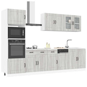 7-Piece Kitchen Cabinet Set Kalmar Engineered Wood Grey Sonoma Oak