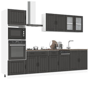 Keukenkastenset 7-delig bewerkt hout zwart